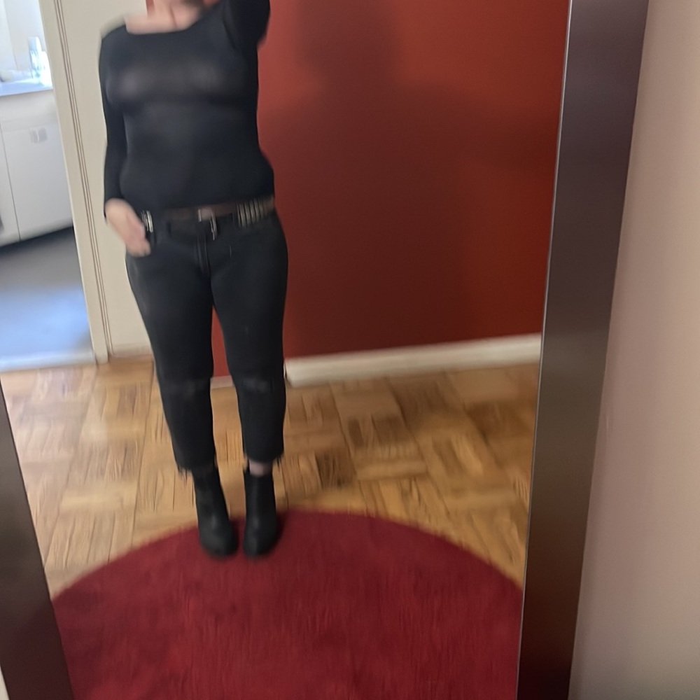 Super cool Black long sleeve top made by Shrine